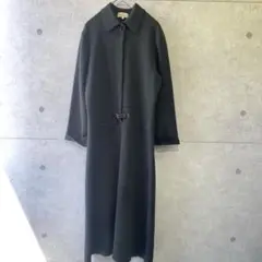 【トラサルディ】七分袖ニットワンピース LLモスグリーン