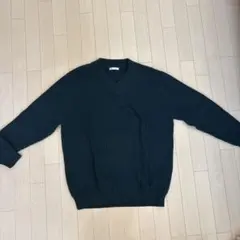 ZARA ダークグリーン Vネック セーター Lのサムネイル