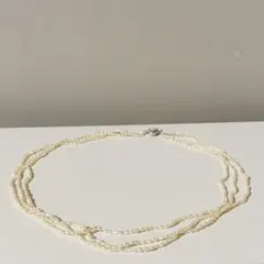 【夏の定番】3連　パールネックレス