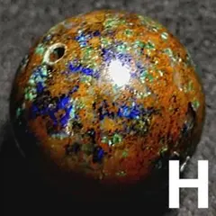 ロイヤルオークション】大粒リッチボルダーオパール12.3ミリビーズJ(SA