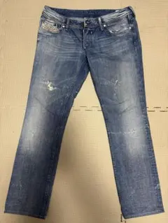 【美品】DIESEL LOWKYディーゼルダメージ加工デニム パンツW30L32