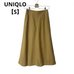 UNIQLO リネンコットンロングスカート フレア【S】