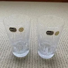 値下げ ボヘミアクリスタル グラス 2種計4個セット