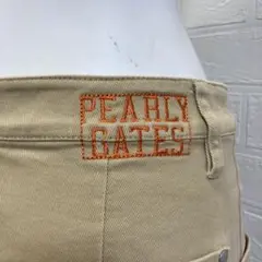PEARLY GATES パーリーゲイツ ゴルフパンツ ロゴ刺繍 ベージュ