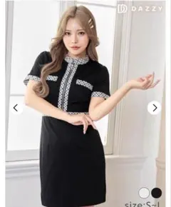 DAZZY ブラック S キャバドレス ラウンジ キャバクラ JEWELS