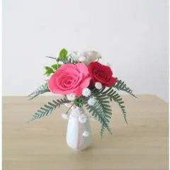フェルトフラワー＊薔薇ミニブーケ＊花瓶付き＊ハンドメイド＊アートフラワー＊母の日