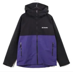 Columbia フード付きナイロンジャケット 黒紫