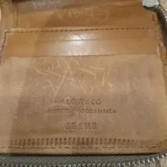 BEAMS SLOW&CO レザー 二つ折り財布 ブラウン