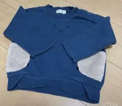 くま　トレーナー　青系　90