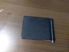 未使用品　マネークリップ ブラック/オレンジ