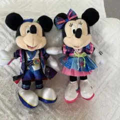 ディズニー　ぬいぐるみバッジ　七夕　ミッキー＆ミニー