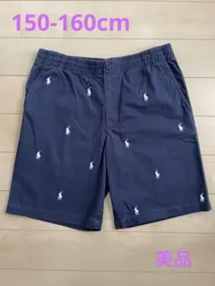 ラルフローレン 美品 ネイビー ポニー ハーフパンツ 16(150-160cm)