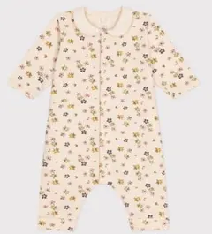 プチバトー　花柄スウェットコンビネゾン6m 67cm