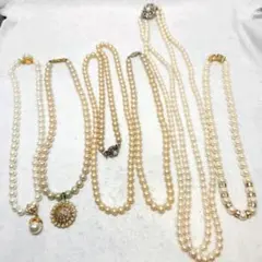 パール6点ネックレス　まとめ売り