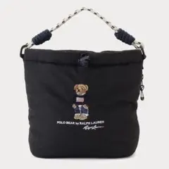 ポロ ラルフローレン ポロベア ワンポイントベア刺繍 ショルダーバッグ ブラックのサムネイル