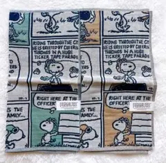 《新品・未使用・タグ付き》 スヌーピー♡ コミック柄　ガーゼハンカチ 2枚セット