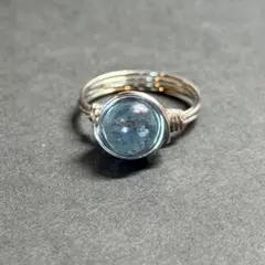 WR774 天然石 パワーストーン ワイヤーリング ガーネットインカイヤナイト