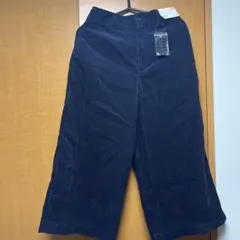 UNIQLO ハイウエストコーデュロイワイドパンツ ネイビー