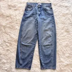 ZARA ライトブルー デニム バレルレッグパンツ　36M