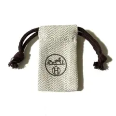 ヘリンボーンパターン ミニ巾着 Hロゴ入り