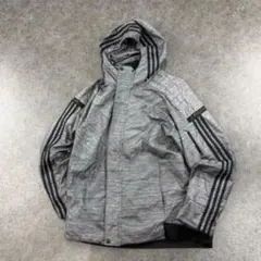 adidasメンズ 中綿 ジャケット パーカー Mグレー 長袖