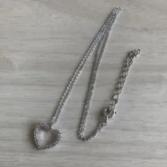ハート型 ペンダント ネックレス アクセサリー　ダイヤモンド風　キラキラ