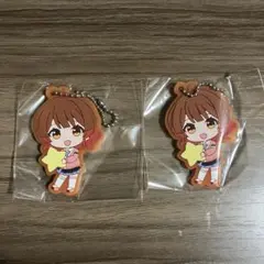 学園アイドルマスター むぎゅみに ラバーキーホルダー vol.2 花海佑芽 2点