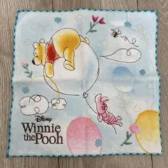 プーさん ハンカチ 刺繍 25×25 タオル