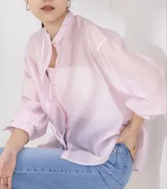 NOLLEY'S ノーリーズ　ブラウス　ピンク　シアーのサムネイル