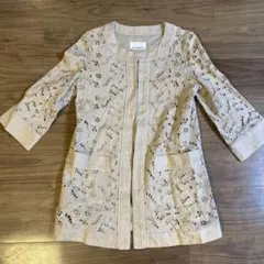 M-premier BLACK ノーカラー コート ベージュ 38