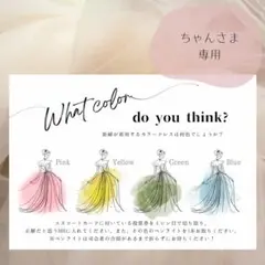 ちゃん様専用 ドレス色当てクイズウェルカムスペース