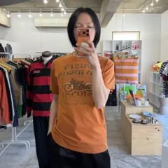 2008年製 ハーレーダビッドソン Tシャツ オレンジ Hanesボディ