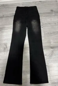 ブラックブーツカットデニム S フレアデニム
