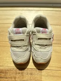 New Balance 313 ベージュ/ピンク キッズスニーカー