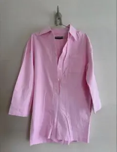 SEA ROOM LYNN ピンク長袖シャツ　OXFORDシャツロンパースのサムネイル
