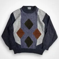 値下【VINTAGE】90s イタリア製 アルパカ混 モール糸 ビンテージニット