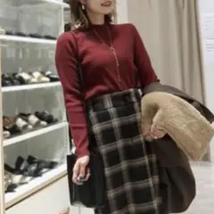 メルティリブハイネックプルオーバー　ボルドー　M グローバルワーク