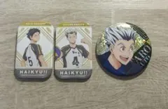 赤葦京治 木兎光太郎 ホログラムスクエア缶バッジコレクション 缶バッジビスケット