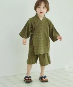 ペアマノン チェック柄 甚平