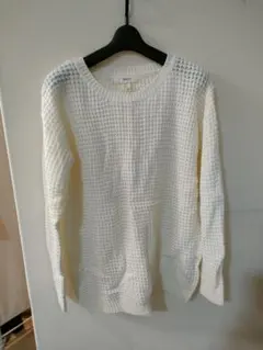 ル*ミ様 FOREVER21 ホワイト 編み目模様 長袖ニットセーター