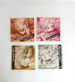 ヒロアカ原画展 スクエアステッカー　爆豪勝己　麗日お茶子　青山優雅　尾白猿夫