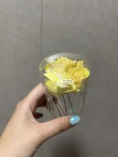 黄色の花髪飾り 3本セット　和装　ヘアセット