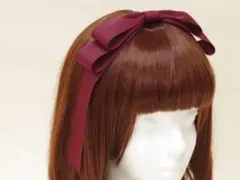 アマベル パッチンピンりぼんカチューシャ ボルドーのサムネイル