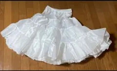 【ホワイトパニエ】総丈65cm／ウエスト56〜80cm裾広がりのAライン