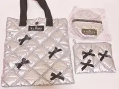 Sumoa シルバー キルティングトートバッグ