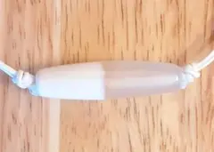 【オ 94】クリア&ホワイト 瑪瑙 天珠 チョーカー ネックレス ハンドメイド