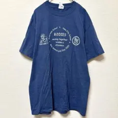 ポートアンドカンパニー Tシャツ クルーネック 半袖 英字 M 紺 綿混 春夏