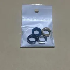 フェイクピアス フープイヤリング イヤーカフ 4個セット 黒 青 金 シルバー