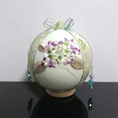 手毬 手鞠 てまり 刺繍 水色紫陽花 あじさい No33 - メルカリ