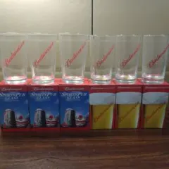 【非売品2種6個セット】バドワイザー　スポーツパブグラス　✕　オリジナルグラス